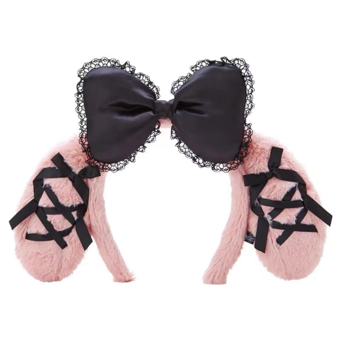 Diadema Kuromi Melody, Serie Lazo Oscuro, Pasador de Pelo Sanrio, Peluche, Colgante, Accesorio para el Cabello