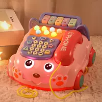 Электронный реалистичный игрушечный телефон, развивающая музыкальная игрушка, подсветка клавиатуры, вес 0.5 кг