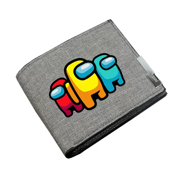 Cross-Border Game-Style Space Werewolf Anime Wallet Student Coin Purse Unisex Canvas Short Wallet Dropshipping