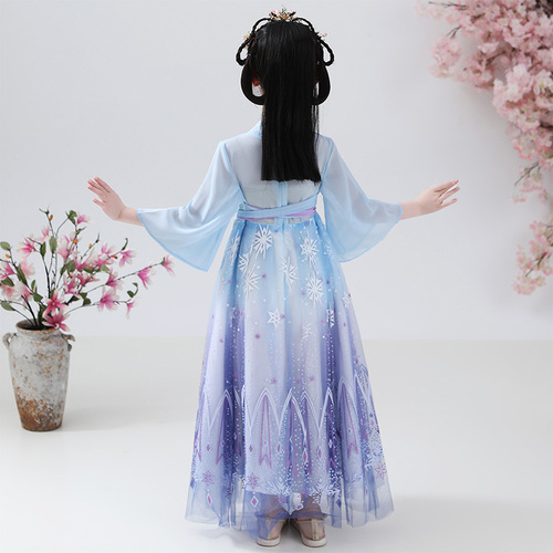 Hanfu girls summer clothes children autumn dresses little girls ancient clothes autumn clothes super fairy Tang suit summer skirt women summer