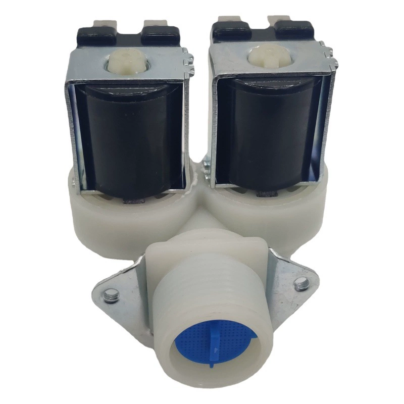 Соленоидный клапан для полностью автоматических стиральных машин, европейского типа, универсальный новый ультразвуковой двухголовый, с одним входом и двумя выходами.