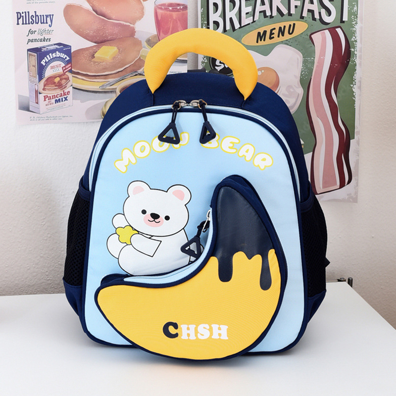 Mochila infantil de dibujos animados lindos osos niñas mochila transpirable 3 años de edad 5 años de edad preescolar mochila para niños pequeños