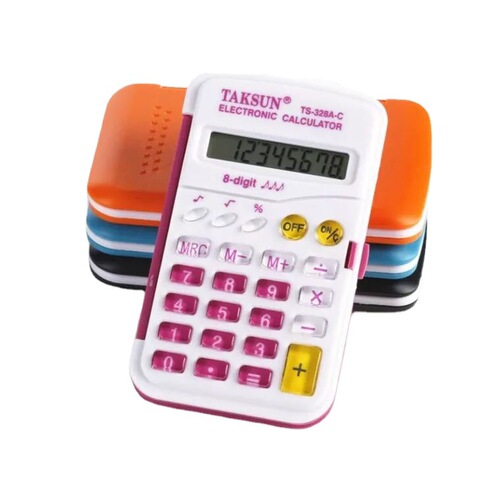 Wholesale flip cover student color mini cute calculator portable pocket calculator