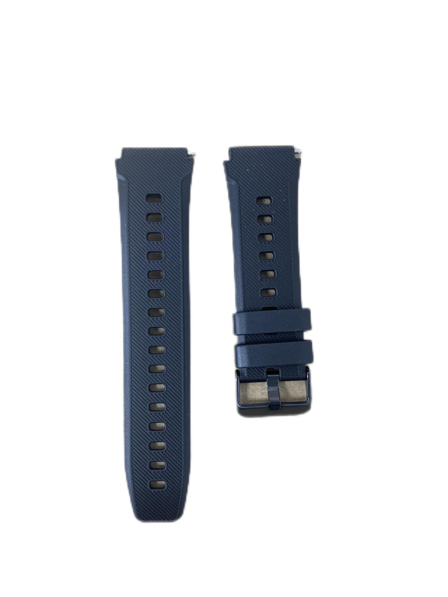 22MM 블랙 실리콘 스트랩