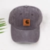 Leather Label Carhartt Washed Baseball Cap-Brown