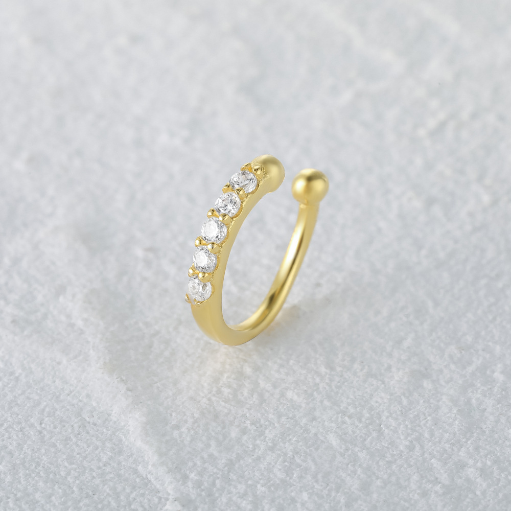 2g Weight Nose Ring Classification 1 Piece Quantity Daily, Street Occasion 925 Sterling Silver Material Star, Moon Pattern Women's Gender Plating Design Simple Style Style 1 Piece Nose Rings & Studs Simple Style Star Moon 925 Sterling Silver Plating 20