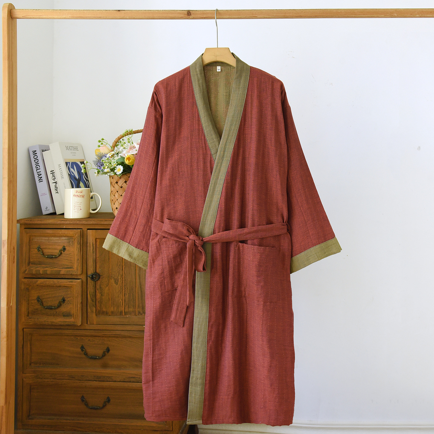 Cotton autumn demi-season bathrobe
