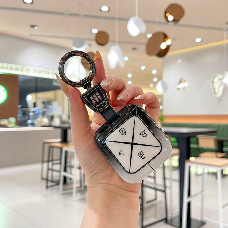 适用别克e5蓝牙实体钥匙套金属锌合金壳新能源汽车E4专用遥控器包