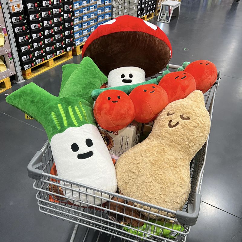 Sam's Same Vegetable Series Pillow Green Onion Tomato Peanut Mushroom Doll Cushion Plush Toy Wholesale