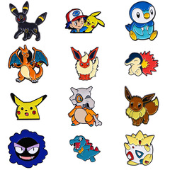 精靈系列胸章徽章服裝背包飾品合金配飾別針跨境外貿熱銷滴油胸針