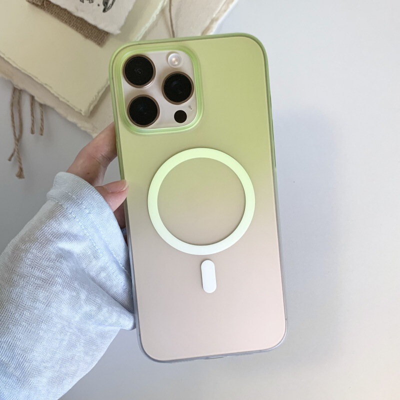 新款适用苹果17手机壳PC超薄磁吸渐变iphone16冰雾15肤感磨砂14硬|undefined