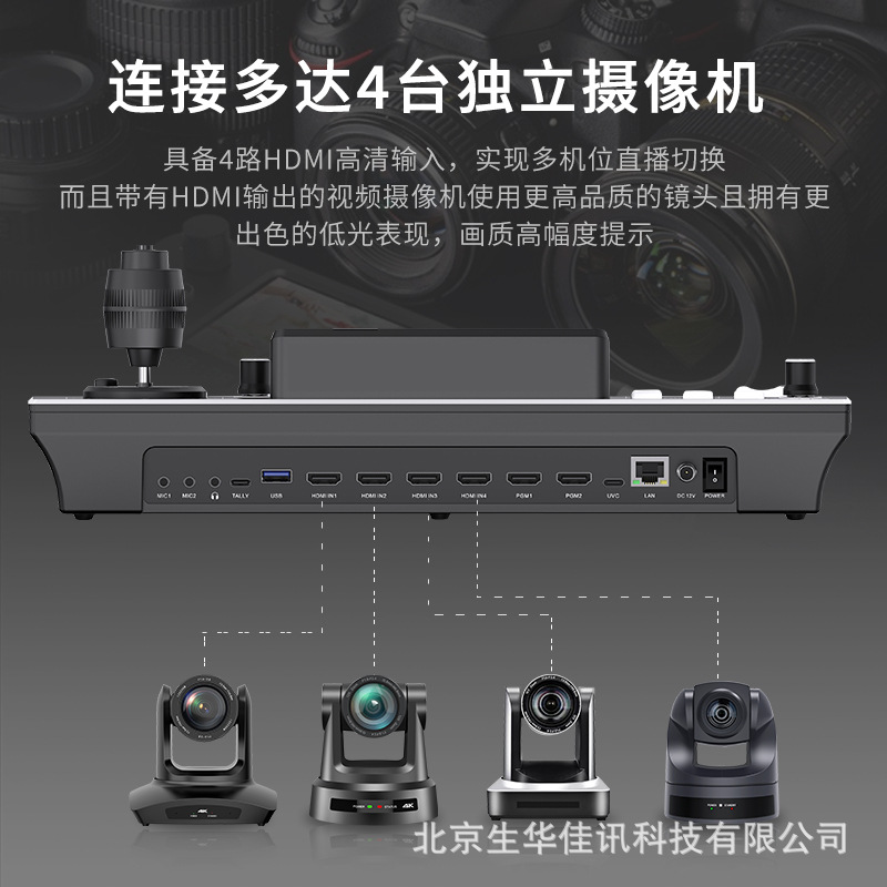生华视通 SH-DBT04RH four-way HDMI director switcher PTZ camera control multi-camera streaming