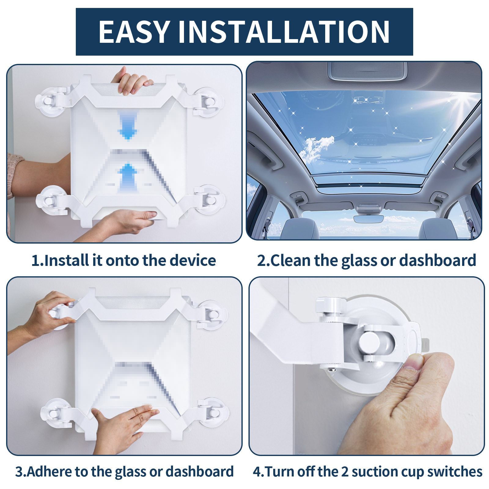 Cross-Border Exclusive Supply: Mini Car Suction Cup Holder, No-Drill Suction Cup Holder, Dual-Use Holder for Car Interior and Roof