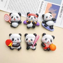 可爱运动熊猫手工diy自制发夹发圈奶油胶手机壳电瓶车水杯贴配件