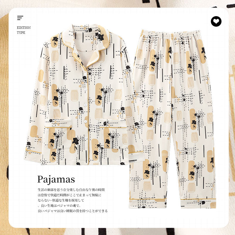 100% pijamas de algodón de las mujeres de primavera y otoño de manga larga más el tamaño de desgaste del hogar de algodón de invierno ropa de confinamiento traje de verano