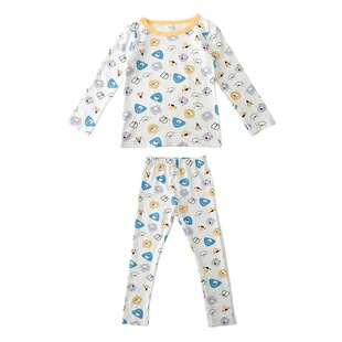 Children's thermal underwear suit girls' autumn clothes long pants new spring and autumn baby cotton wool pull rack boys' pajamas