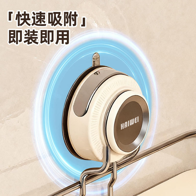 Baño de ventosas triangulares estante de almacenamiento colgado en la pared sin perforación de baño lavabo lavabo almacenamiento de estante de almacenamiento