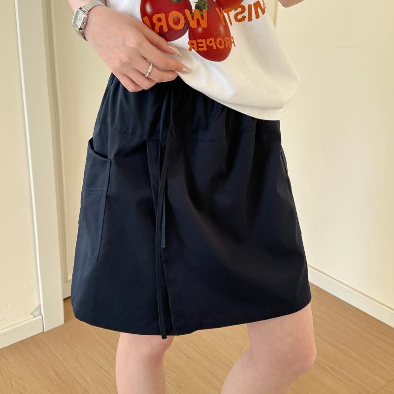アイスシルク山本ショートスカート女性の夏薄い 2025 新しいハイウエスト痩身小さな作業服スカートヒップカバースカート|undefined