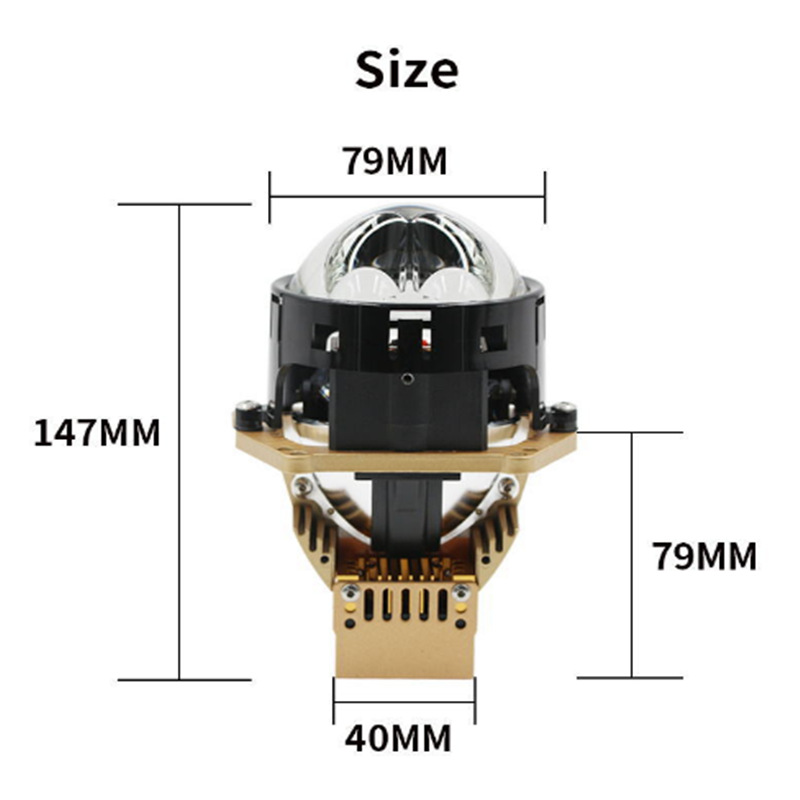 Lente láser JG10 de doble luz de luz directa de alta luz de automóvil transformación de lente láser de largo alcance