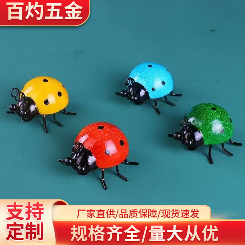 Cross-Border Amazon Jewelry Iron Animal Beetle Wall Hanging Decoration Home Pendant Landscaping Crafts