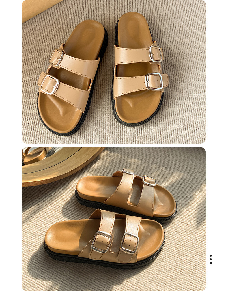 Scarpe da donna aperte con un cinturino, ciabatte con suola spessa, sandali estivi alla moda, comodi e antiscivolo._voghion.com