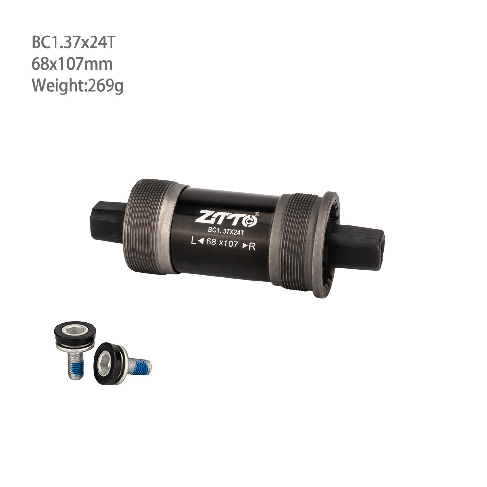 Bicicleta de carretera plegable de montaña ZTTO, eje cuadrado universal, eje central, cojinete, 68mm con tornillo impermeable