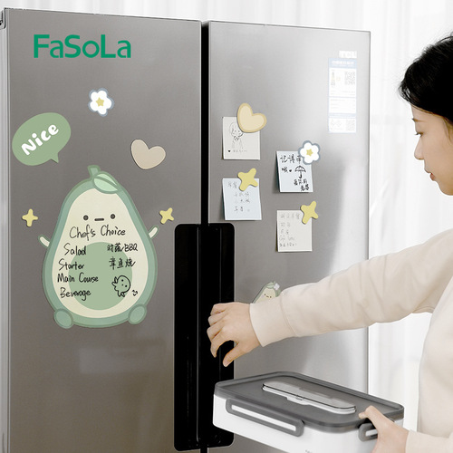 FaSoLa household fruit-shaped magnetic refrigerator message board rubber soft magnetic stick and wipeable refrigerator magnet