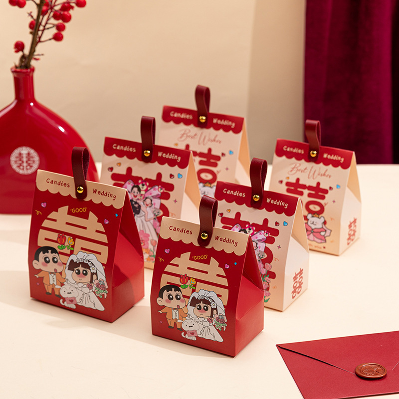 New Creative Wedding Candy Box 2026 New Cartoon Cute Wedding Engagement Gift Return Gift Candy Packaging Box