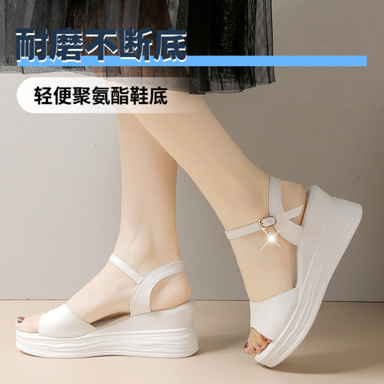 Sandallas de tacones inclinados para mujeres 2026 nuevo estilo cómodo de botón de botón de tacones altos muffins soleas antideslizantes sandalias para mujeres image 3