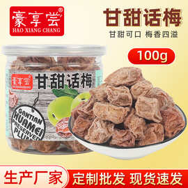 甘甜话梅100克罐装九制话梅肉酸甜开胃咸梅子干盐津话梅潮汕特产