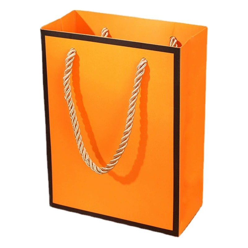 Оранжевый Мешок Подарка Руки Бумажный Мешок Одежды Хозяйственная Сумка Подарка Дня Рождения Упаковывая Мешок Косметический Мешок Подарка Помады