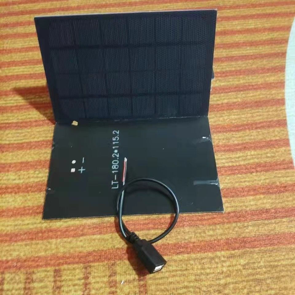 6V3w Solar panels Photovoltaic Charging plate outdoors travel electricity generation mobile phone portable battery Integrated machine