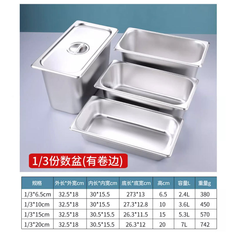 Contenedor Gastronómico de Acero Inoxidable 304 con Tapa Resistente a la Corrosión para Buffet image 22