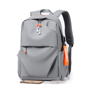 2022 New Casual Backpack Casual Solid Color Backpack Business Commuting Computer Bag Middle School Student School Bag Corporate Logo