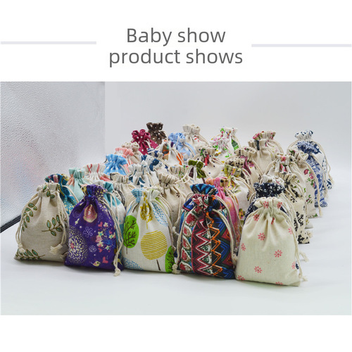 Embroidered cotton cloth bag daily necessities storage Dragon Boat Festival mugwort sachet empty bag drawstring mouth jewelry bag