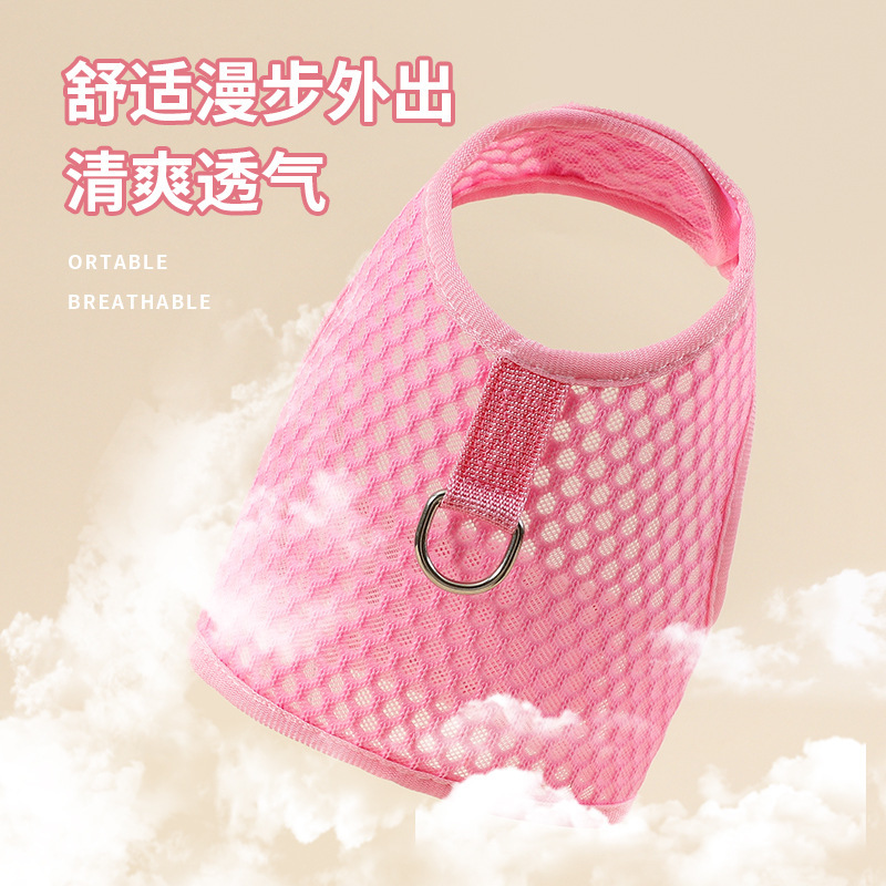 Cordilla de tracción para gatos tipo chaleco para evitar que se desprenda y pasear con cinturón de pecho para gatos ajustable para mascotas transpirables