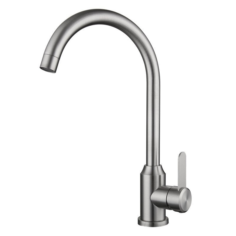 304 Stainless Steel Brushed Sink Faucet Kitchen Sink Stainless Steel Basin Hot and Cold Faucet Household