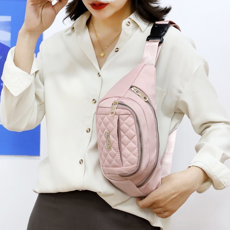 Bolsita de diamantes de hilo bordado nuevo transfronterizo, bolso de pecho de mujer de moda multicapa, cambio, cajero, bolso comercial de gran capacidad