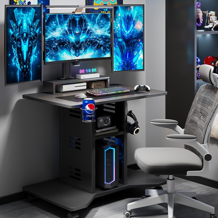 Mesa de computadora pequeña mesa de escritorio doméstica mesa de deportes electrónicos en vivo escritorio individual dormitorio pequeño tipo de casa mesa móvil junto a la cama