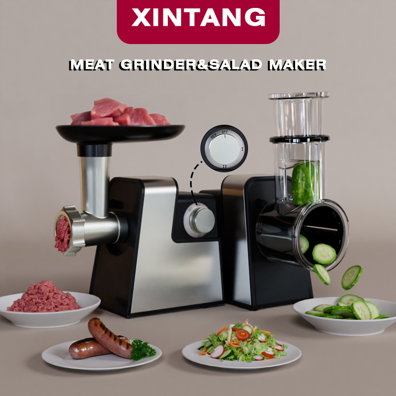 跨境双档调速家用电动多功能切菜绞肉机Meat grinder灌香肠绞肉机
