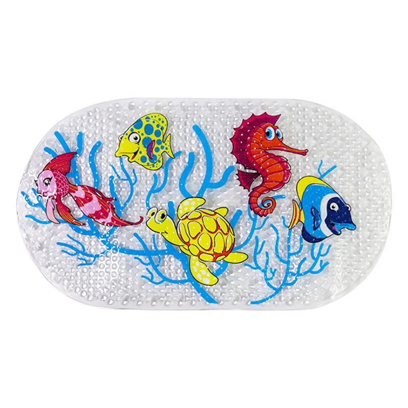 Patrón de impresión transfronteriza PVC baño antideslizante alfombra con adsorción Hotel ducha bañera alfombra de piso estera de piso de protección del medio ambiente fabricante