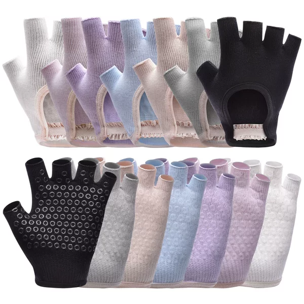 Women's non-slip cycling road bike gloves sports fitness half finger equipment training anti-cocoon barbell yoga rope skipping