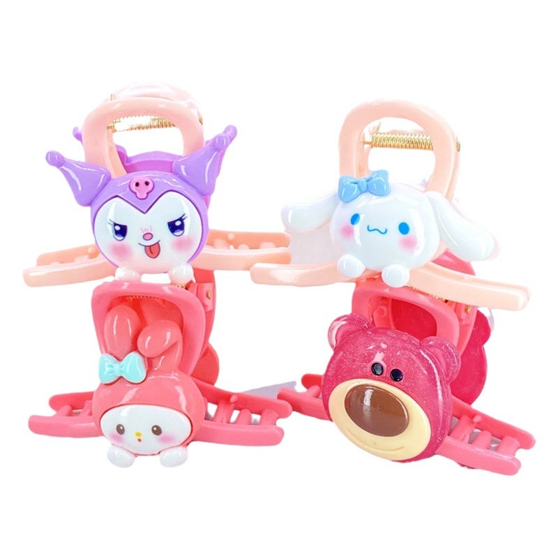 Sanrio pinza de dibujos animados medio pinza tiburón clip tocado horquilla trasera de los niños lindo Yugui perro accesorios para el cabello
