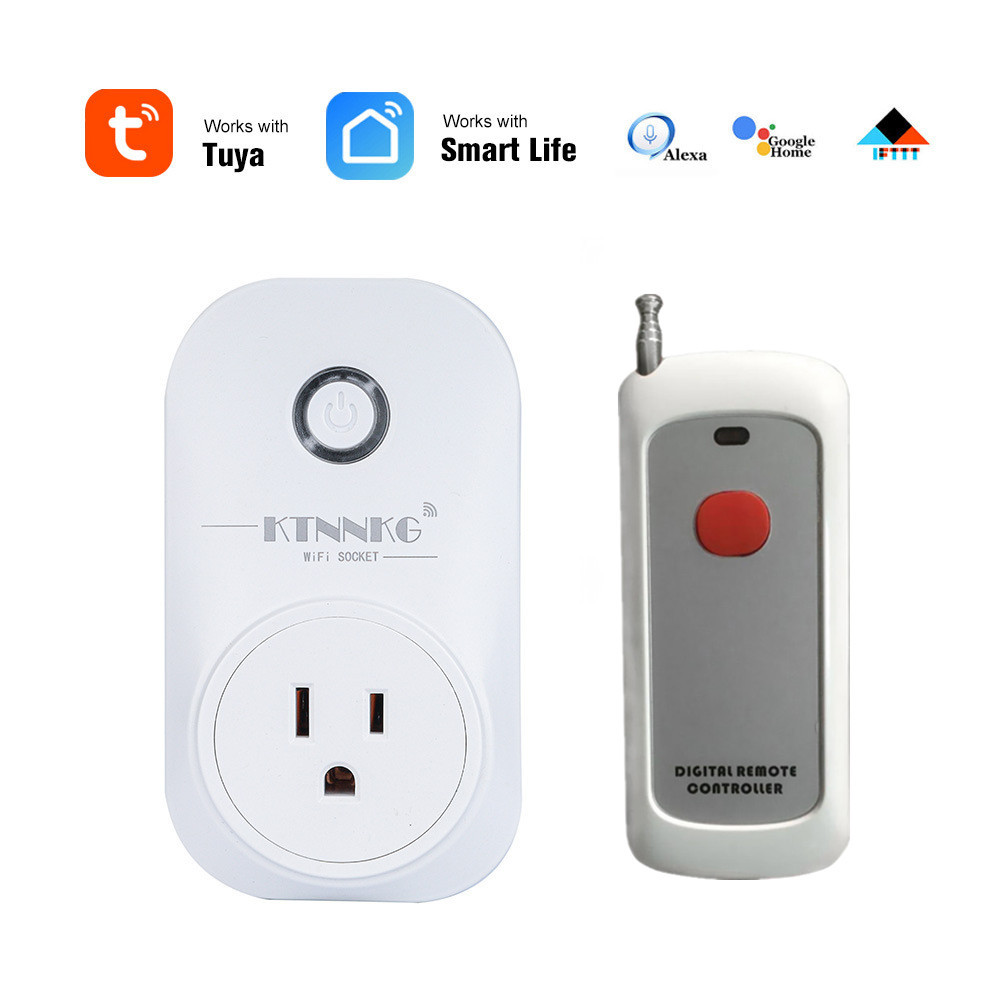 智能家居手机WIFI插座无线遥控器tuya英欧美规Alexa语音控制插头