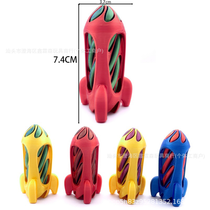 7.4CM 로켓 모양의 푸시