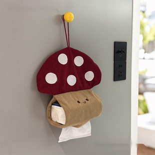 Mushroom Tissue Box Wall-Mounted Tissue Holder Tissue Box Living Room Light Luxury Living Room Cute Dormitory Free Shipping