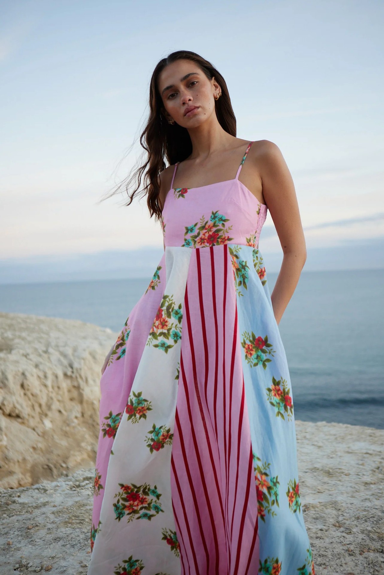 Linen, Polyester Fabric Type High Waist Waist Line Daily Occasion Wholesale Women's Casual Elegant Flower Daily Strap Sleeveless Strap Dress