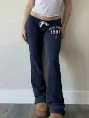 New Low-Rise Lace-Up Colorblock Printed Pants American Streetwear Sexy Trendy Comfortable Versatile Casual Trousers