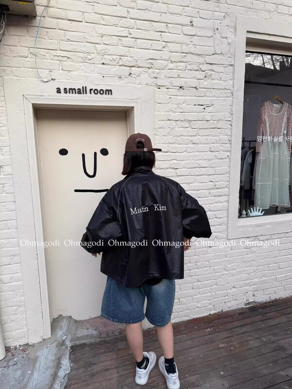 韩国正品Matin Kim外套虞书欣同款字母拉链抽绳冲锋衣防晒夹克女|undefined