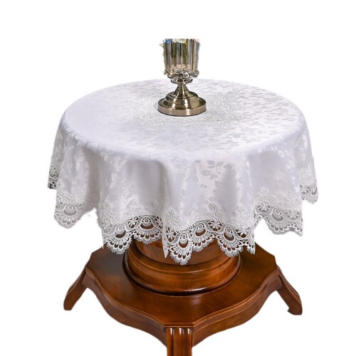 Lace Small Round Tablecloth White Fabric Fresh Round Dining Tablecloth Coffee Table Large Round Tablecloth Simple Modern Home Use